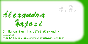 alexandra hajosi business card